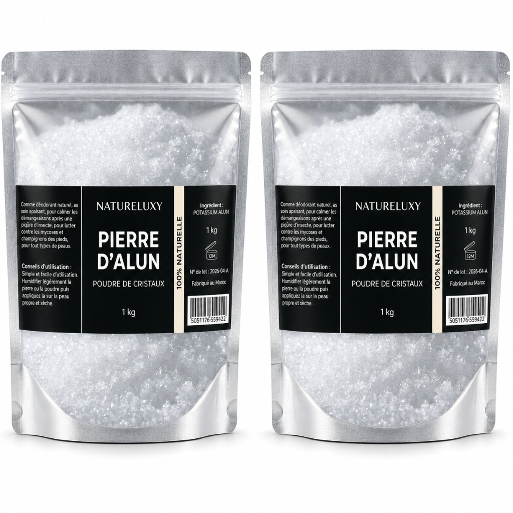 2kg Pierre d'Alun en Poudre - Déodorant Naturel au Potassium Alum