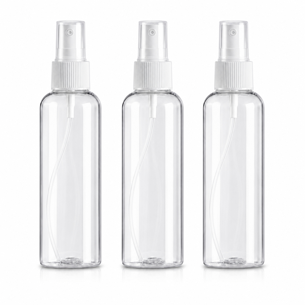 3 Flacons Vaporisateur 100ml Vide Sac Atomiseur de Poche Spray Plastique
