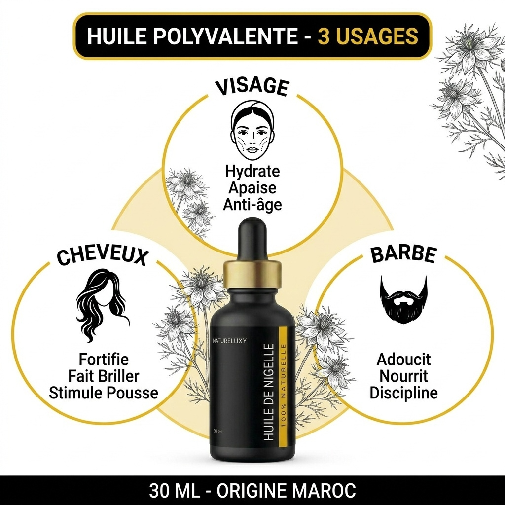 Huile de Nigelle 30mL pipette 100% naturelle (Envoi rapide)