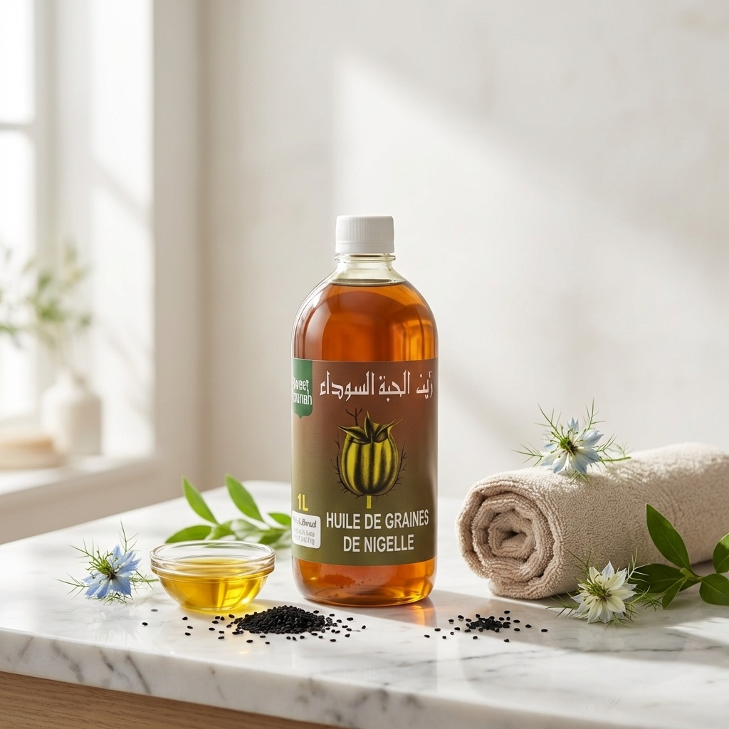 Huile de Graine de Nigelle 1L Sweet Sunnah - Pressée à Froid
