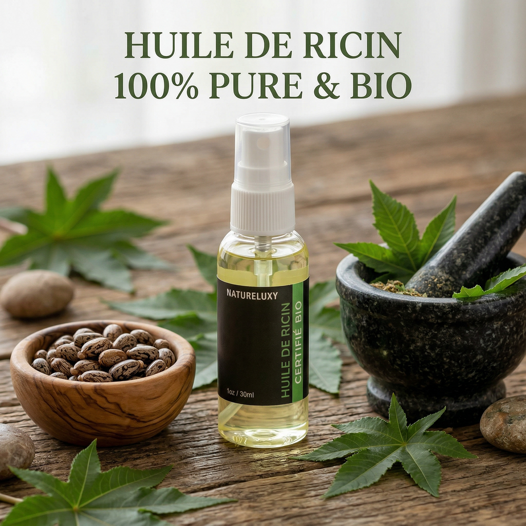 Huile de Ricin 100 ml - Spray Cheveux Ongles Peau