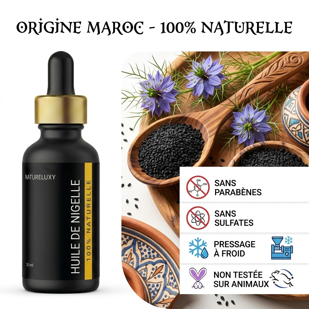 Huile de Nigelle 30mL pipette 100% naturelle (Envoi rapide)