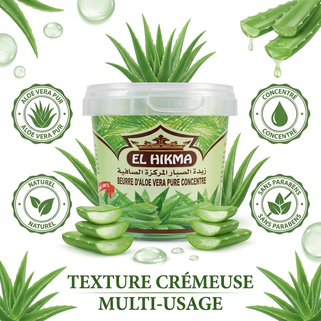 Beurre d'Aloe Vera EL HIKMA 150mL - Texture onctueuse