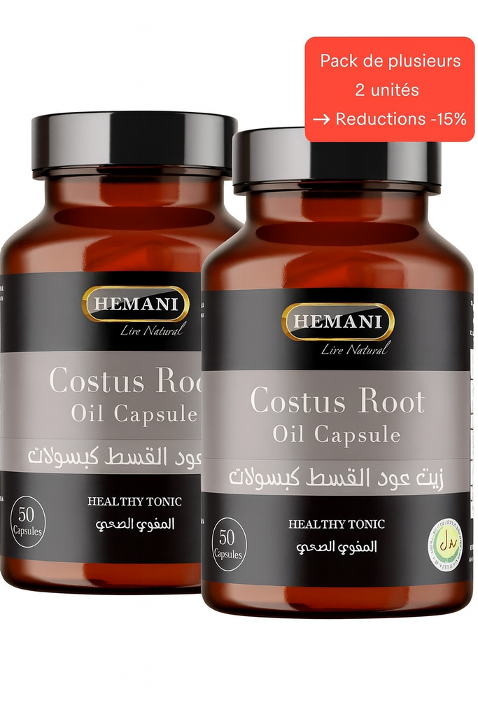 50 Capsules de Costus Indien - Hemani
