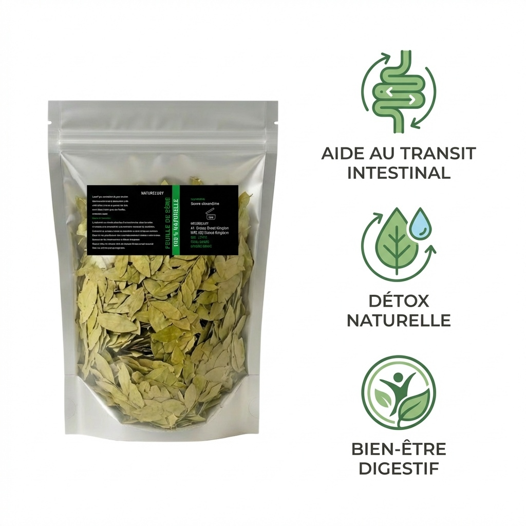 Feuilles de Séné (Sana Makki) 80 g — 100% Naturel