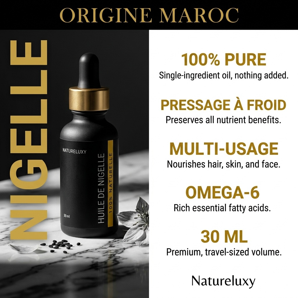 Huile de Nigelle 30mL pipette 100% naturelle (Envoi rapide)