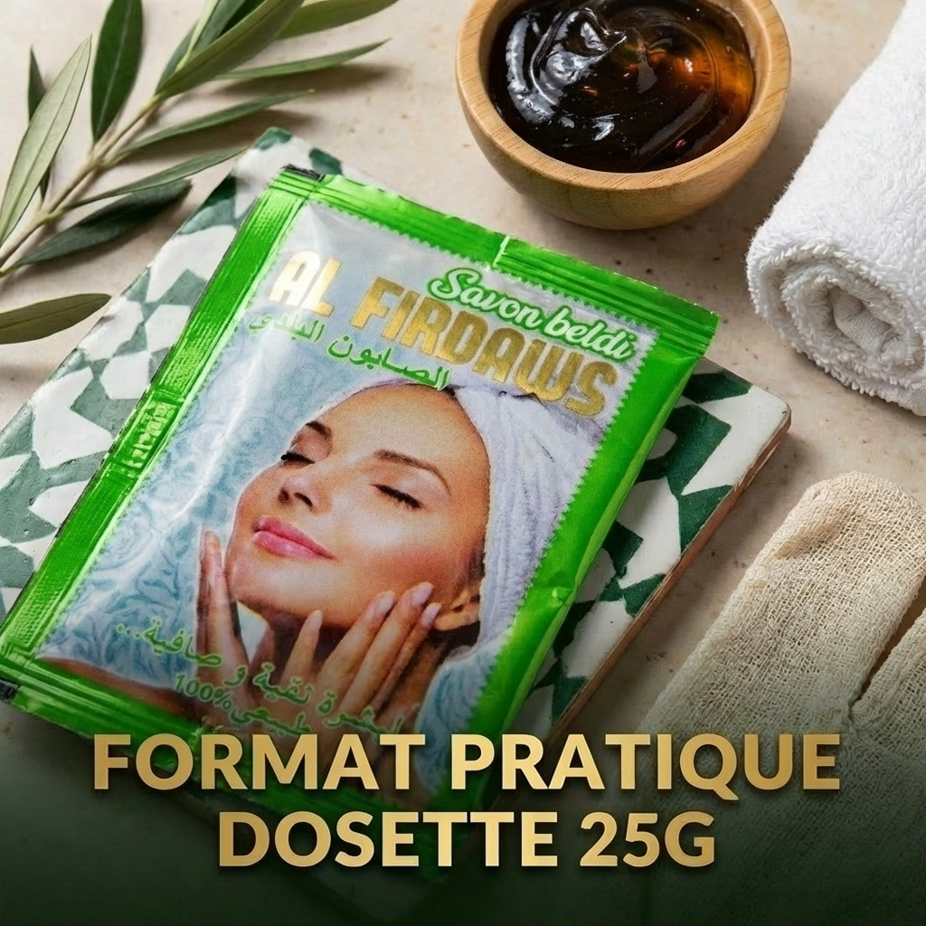 Carton de 100 dosettes de savon noir naturel - produits hammam