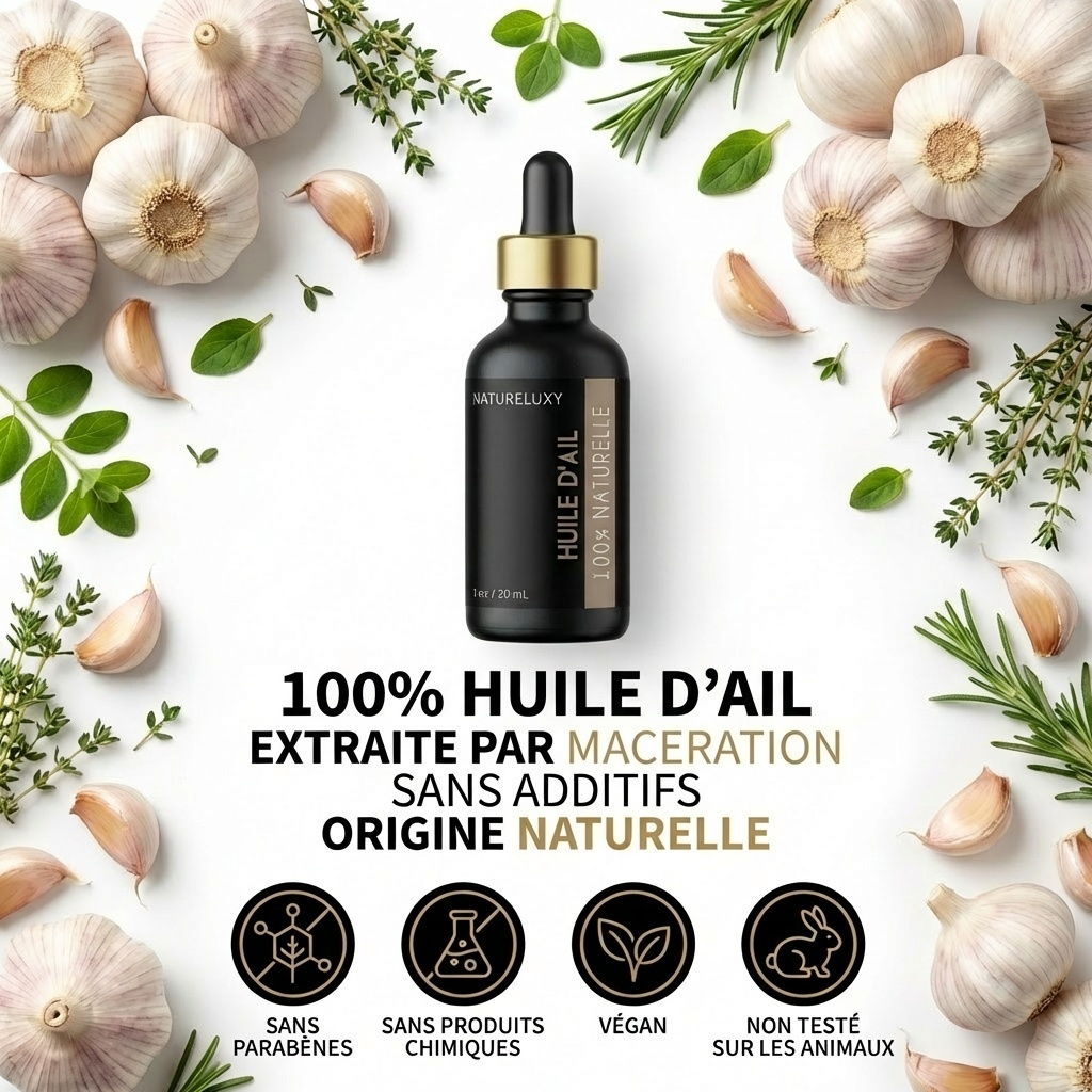 Huile d'Ail 30 mL Pipette - 100% Naturelle