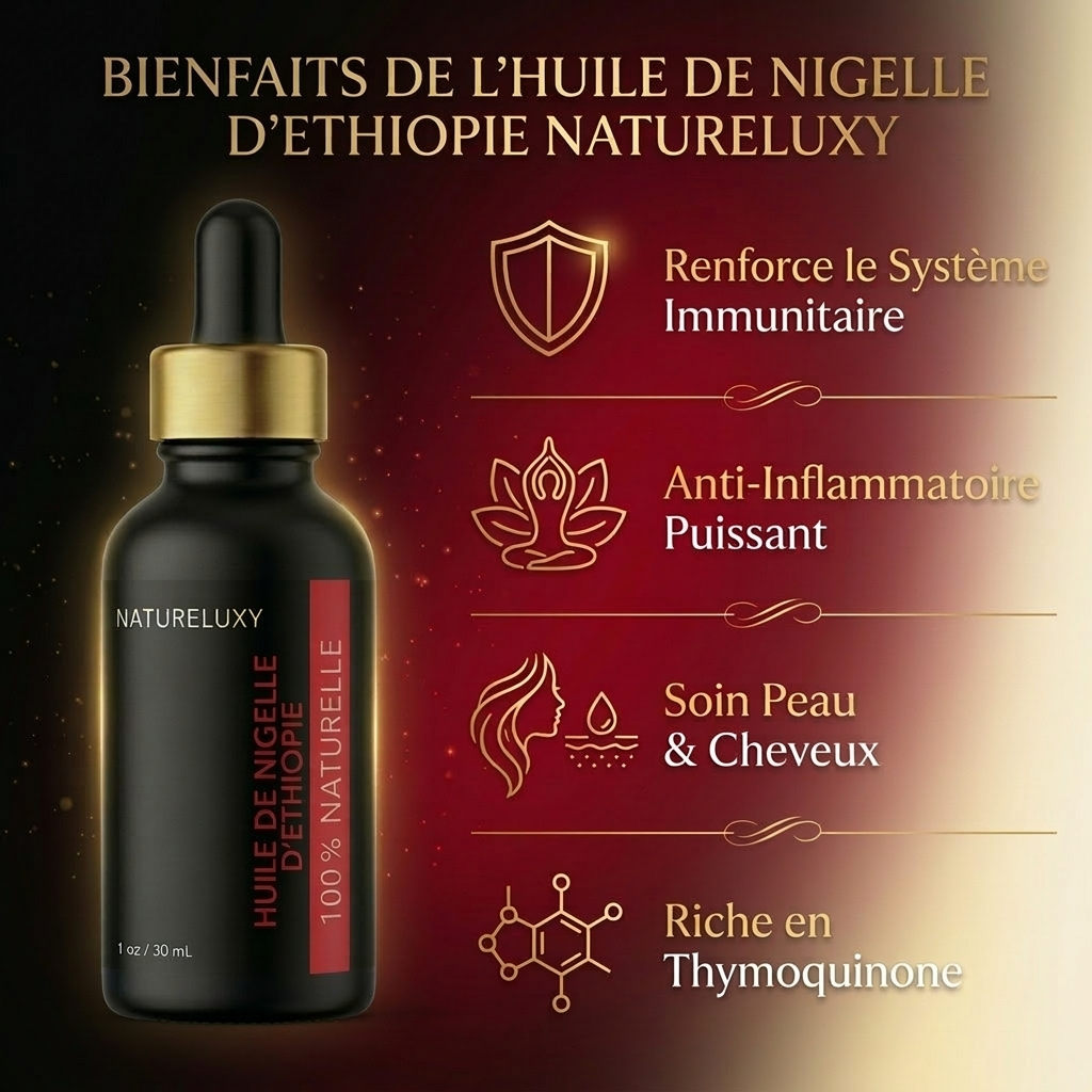 Huile de Nigelle d’Éthiopie 30 ml - Pipette Cheveux et Peau