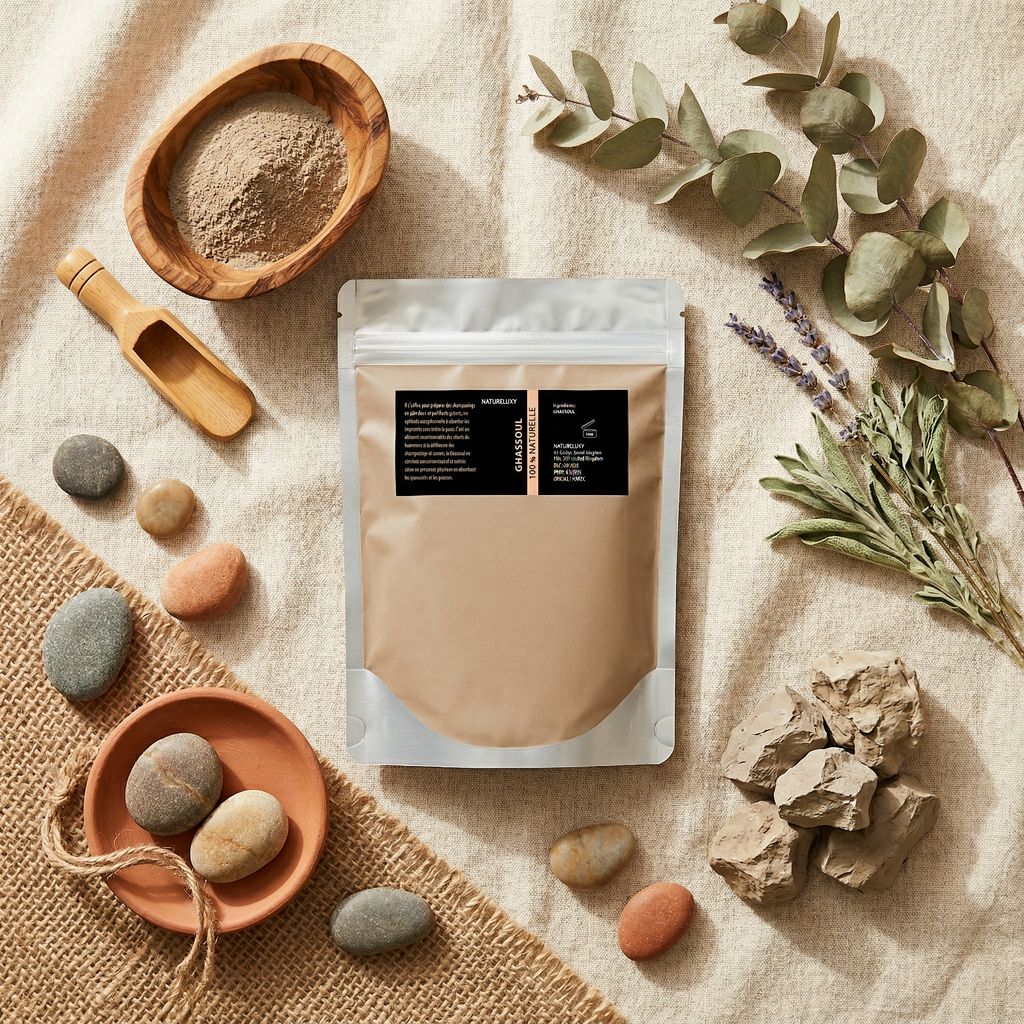 Ghassoul Clay Powder 1 kg Ultrafeine Gesichtsmaske, Körper und Haare