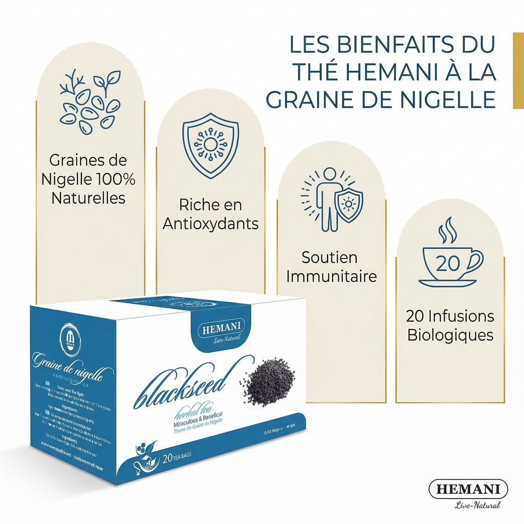20 Tisanes à la Nigelle Hemani - Infusion en 20 Sachets
