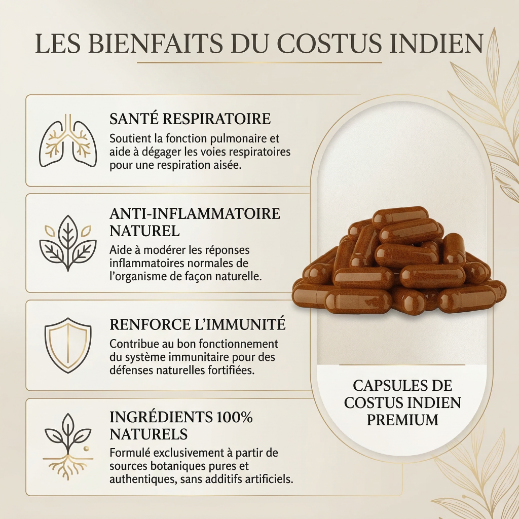 3000 Gélules de Costus Indien 300 mg - Enveloppe végétale , origine Inde