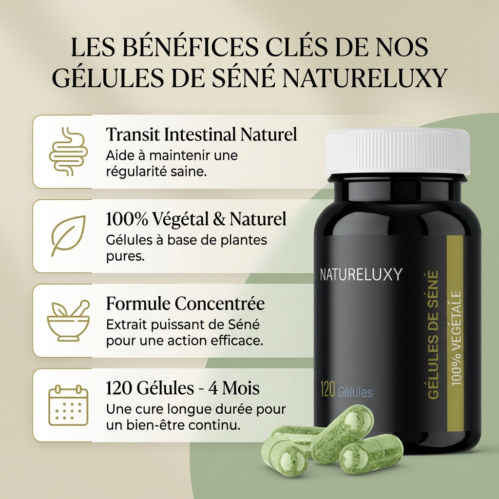 Lot 3×120 Gélules de Séné en poudre – 360 gélules – Enveloppe végétale – 300 mg