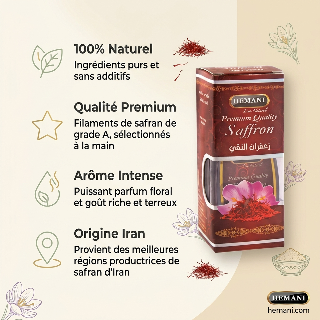 Safran en filaments 1 g - Pot en verre | Hemani