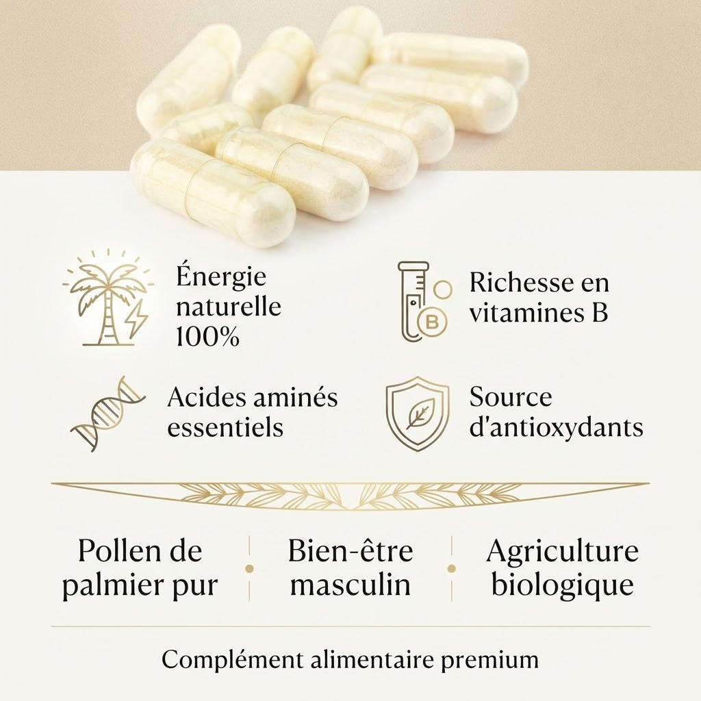 3000 gélules de Pollen de Palmier - Natureluxy