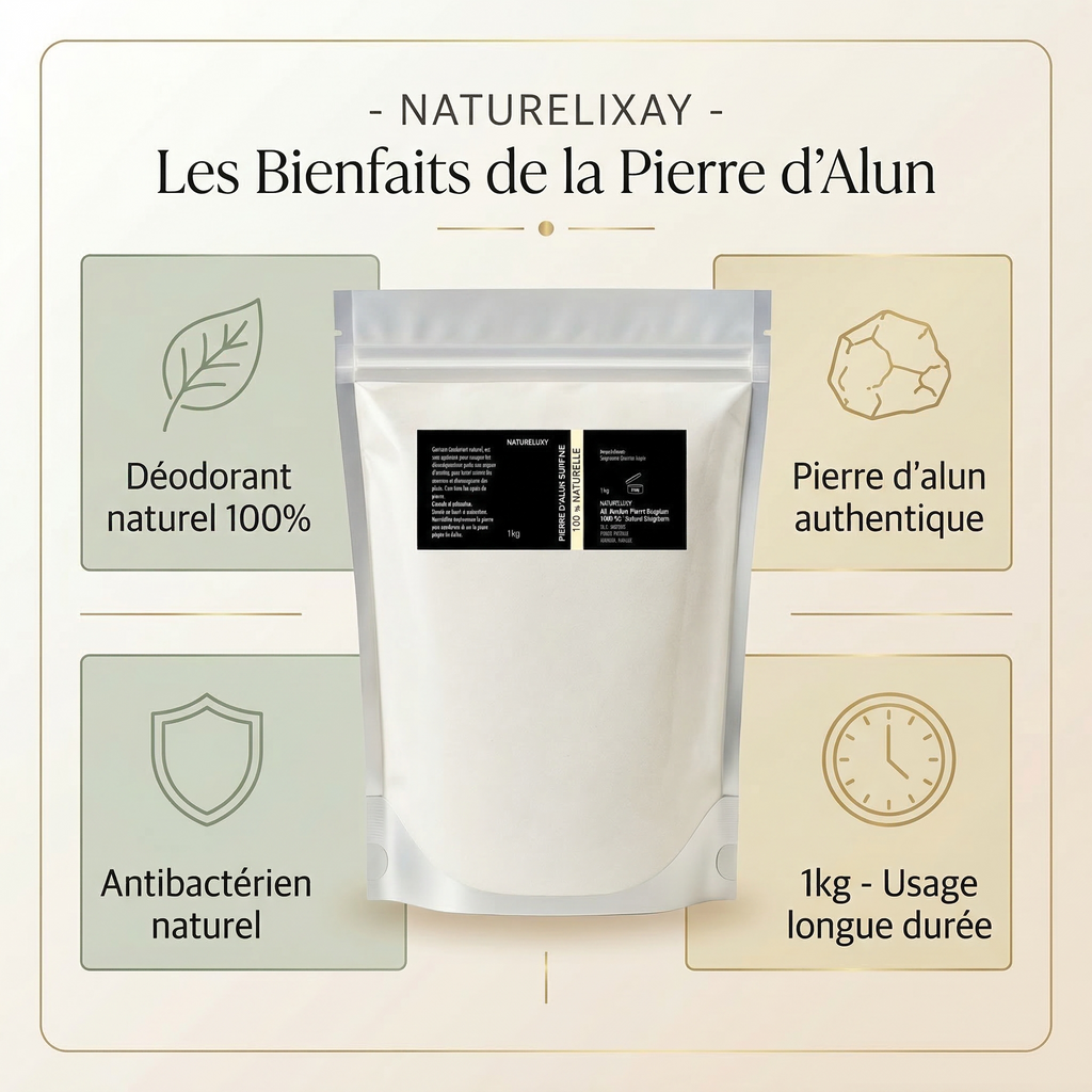 Poudre d’Alun Surfine 1 kg - Déodorant naturel au potassium d’alun