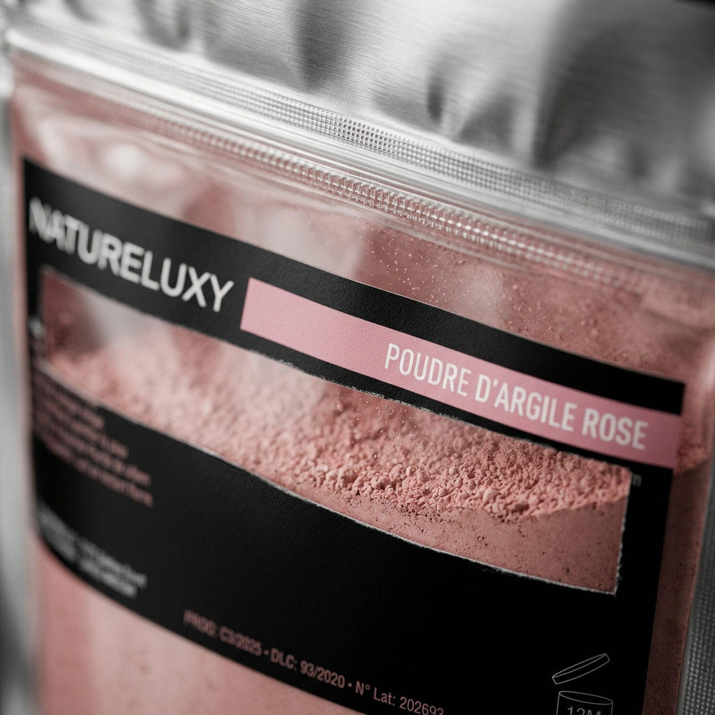 Argile rose en poudre 250 g – Usage externe (masque visage, cheveux, bain)