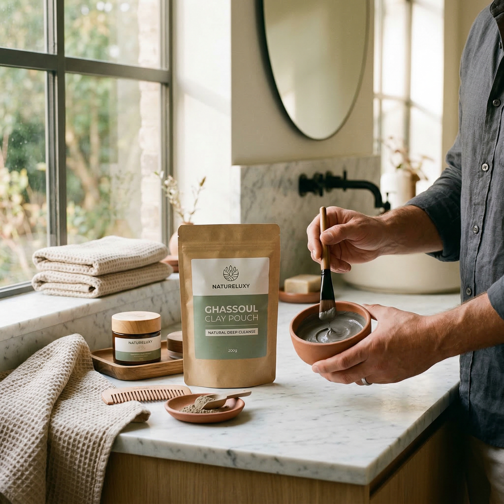 Ghassoul Clay Powder 1 kg Ultrafeine Gesichtsmaske, Körper und Haare
