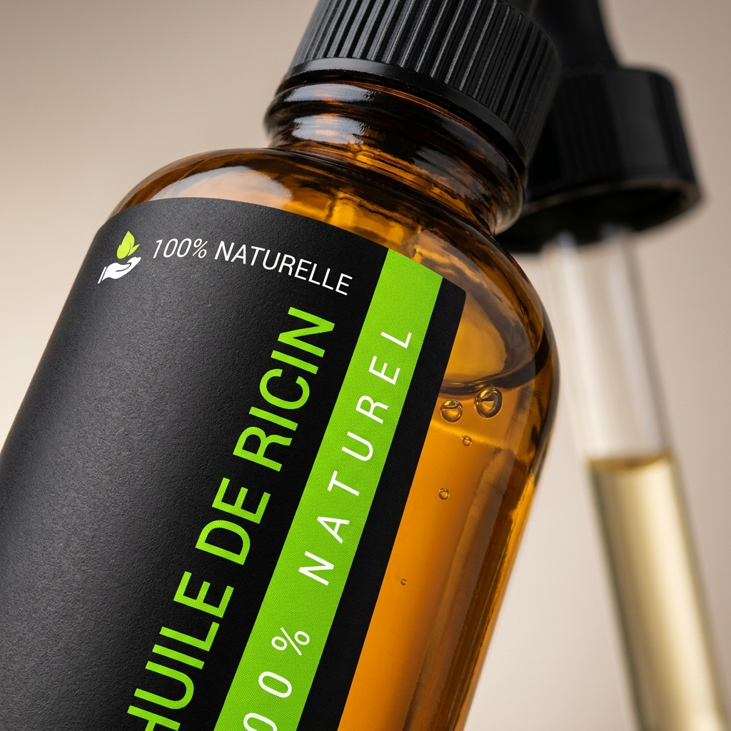 Huile de Ricin 30 ml - Pipette Cheveux Cils Ongles
