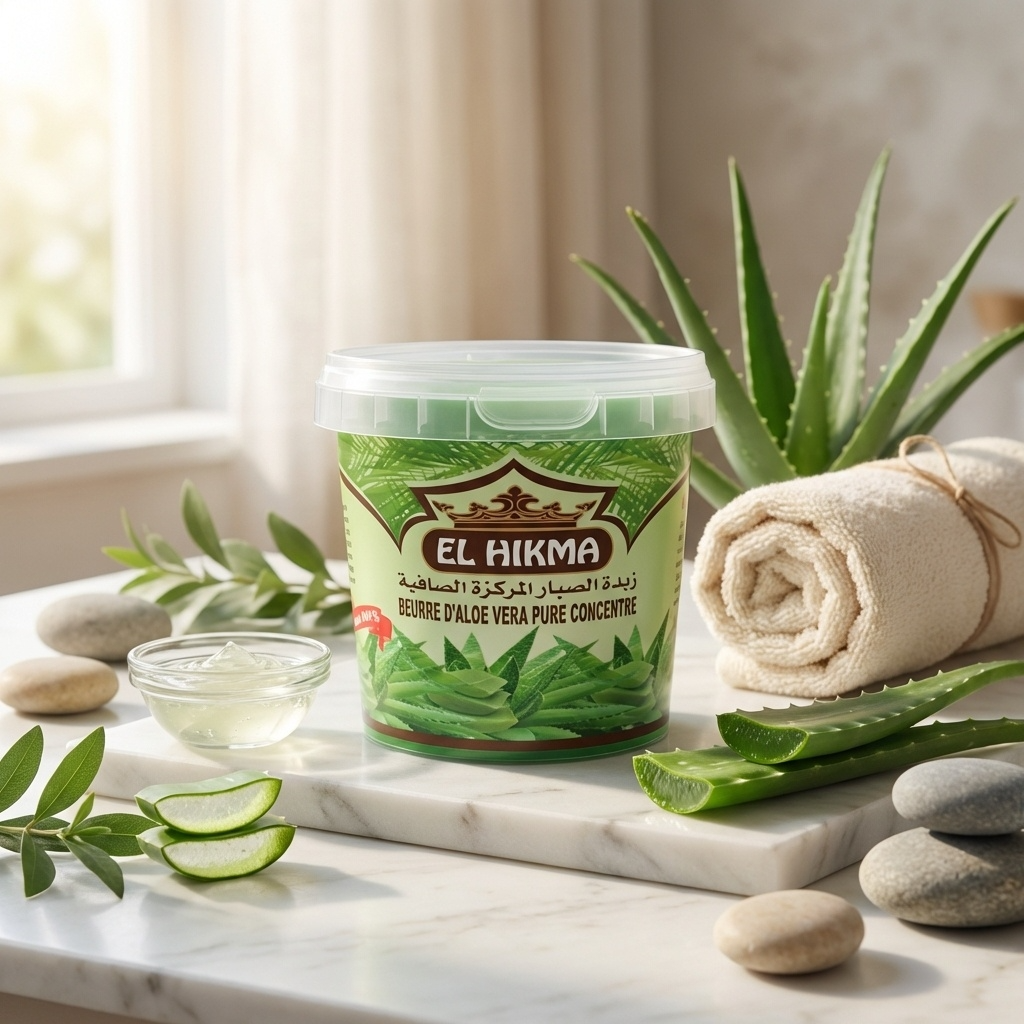 Beurre d'Aloe Vera EL HIKMA 150mL - En situation d'utilisation
