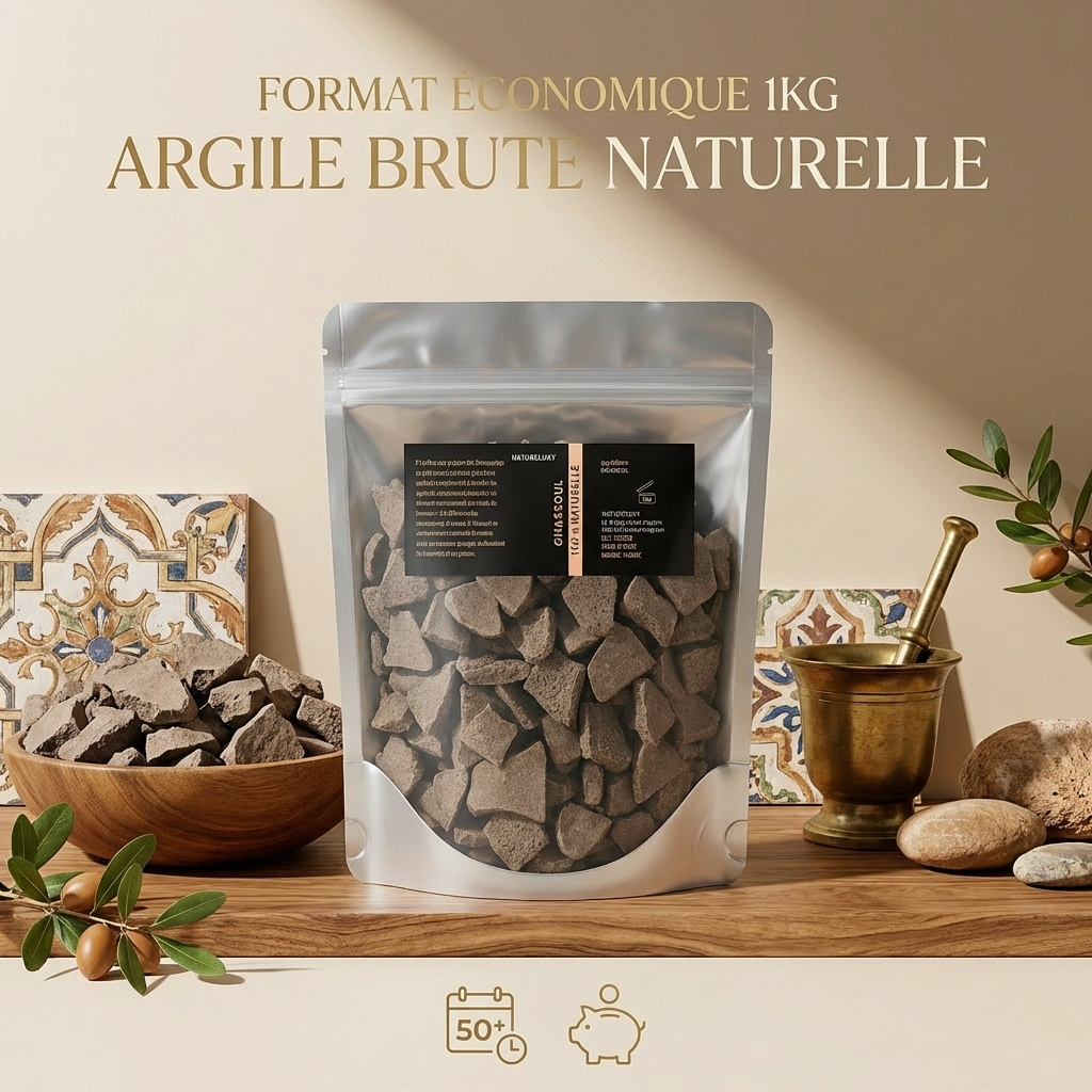 1kg Ghassoul du Maroc en vrac
