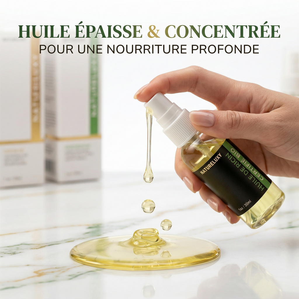 Huile de Ricin 100 ml - Spray Cheveux Ongles Peau