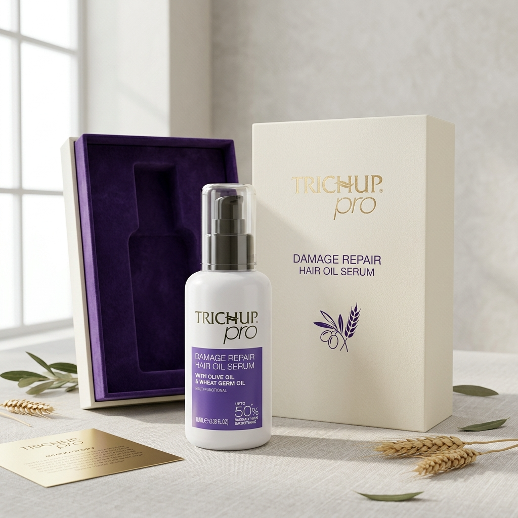 Sérum huile capillaire, Huile d’Olive & Germe de Blé, 100 ml - TRICHUP pro Damage Repair Hair Oil Serum