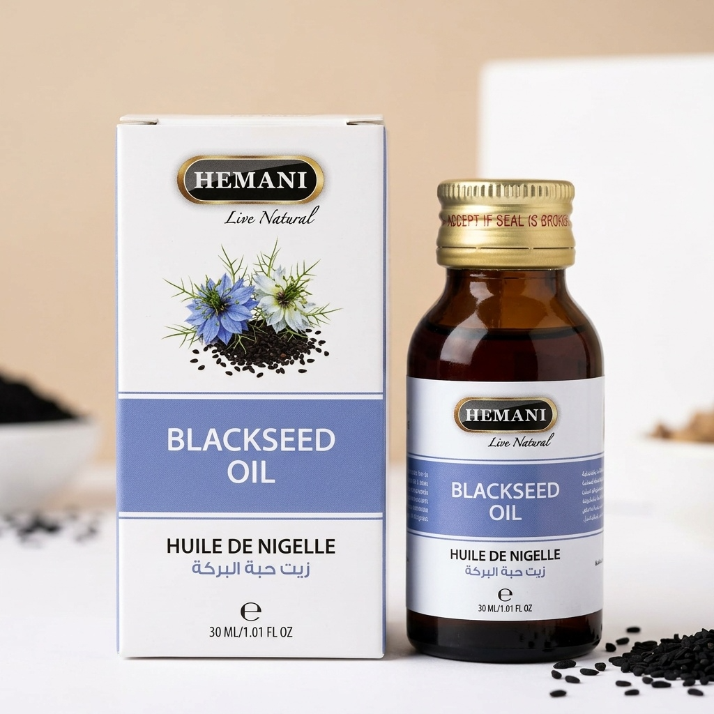 Huile de Nigelle Hemani 30ml – 100% Naturelle Cheveux & Peau (Habba Sawda / Black Seed Oil)