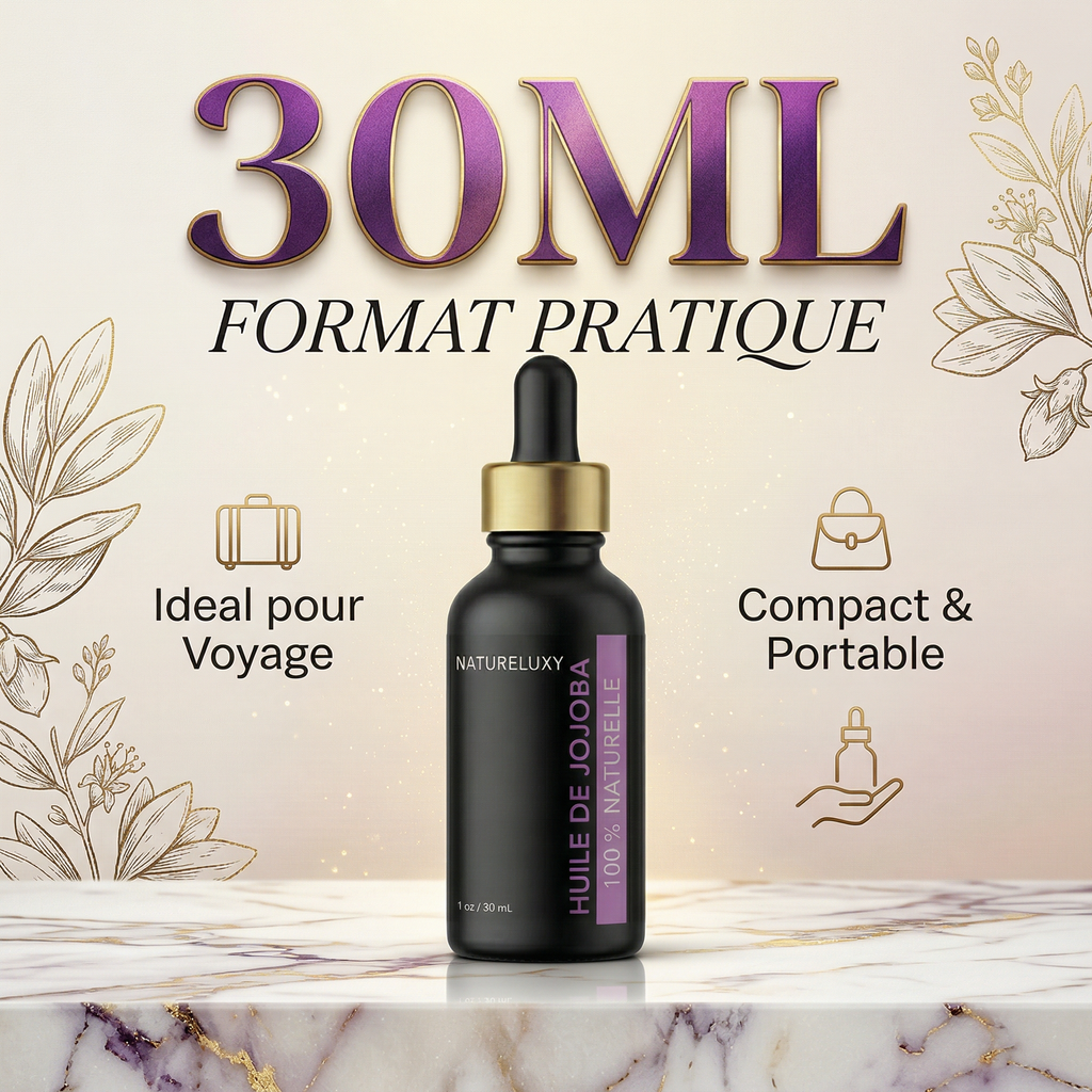 Huile de Jojoba 30 mL Pipette — 100% Naturelle