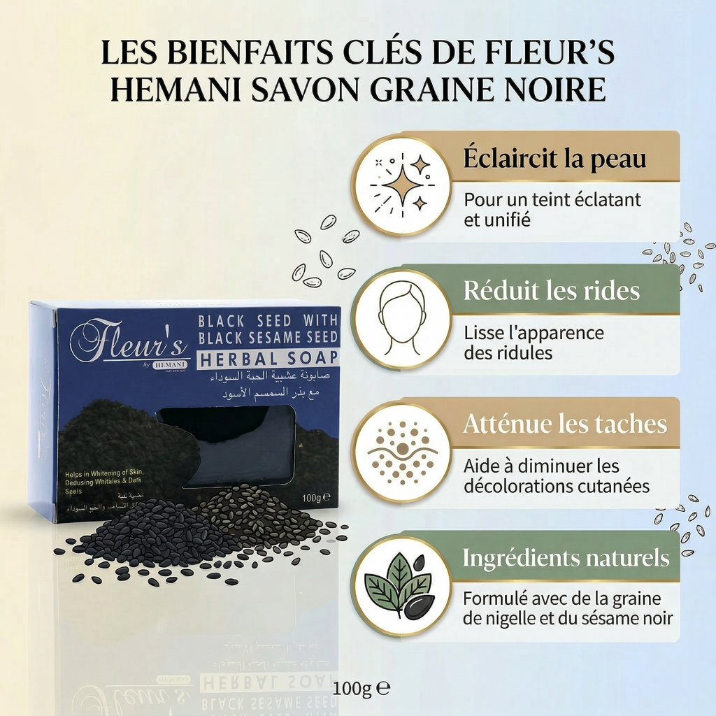 Savon à la Graine de Nigelle Hemani - Savon Solide