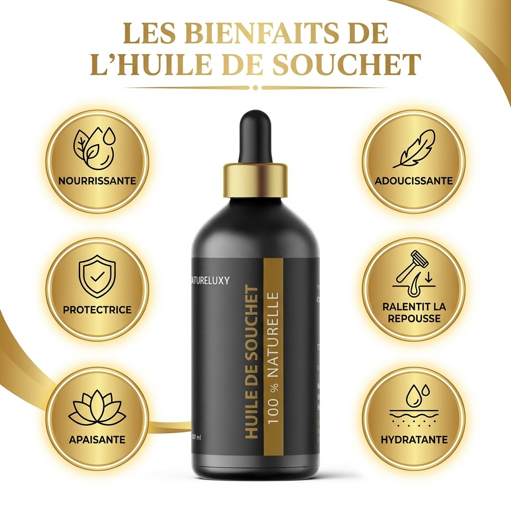 Huile de Souchet 100 mL Pipette 100% Naturelle - Soin de la Peau