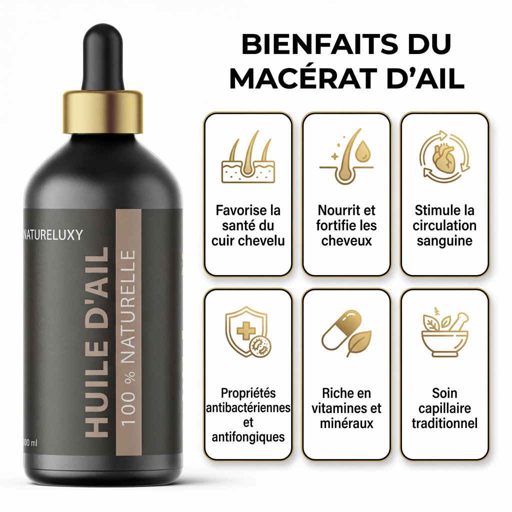 Huile d'Ail 100mL Pipette 100% Naturelle