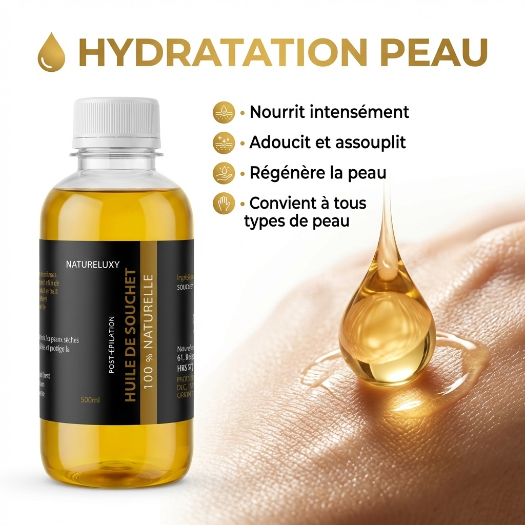 Huile de Souchet 500 mL 100% Naturelle – Macérat – Soin peau & cheveux