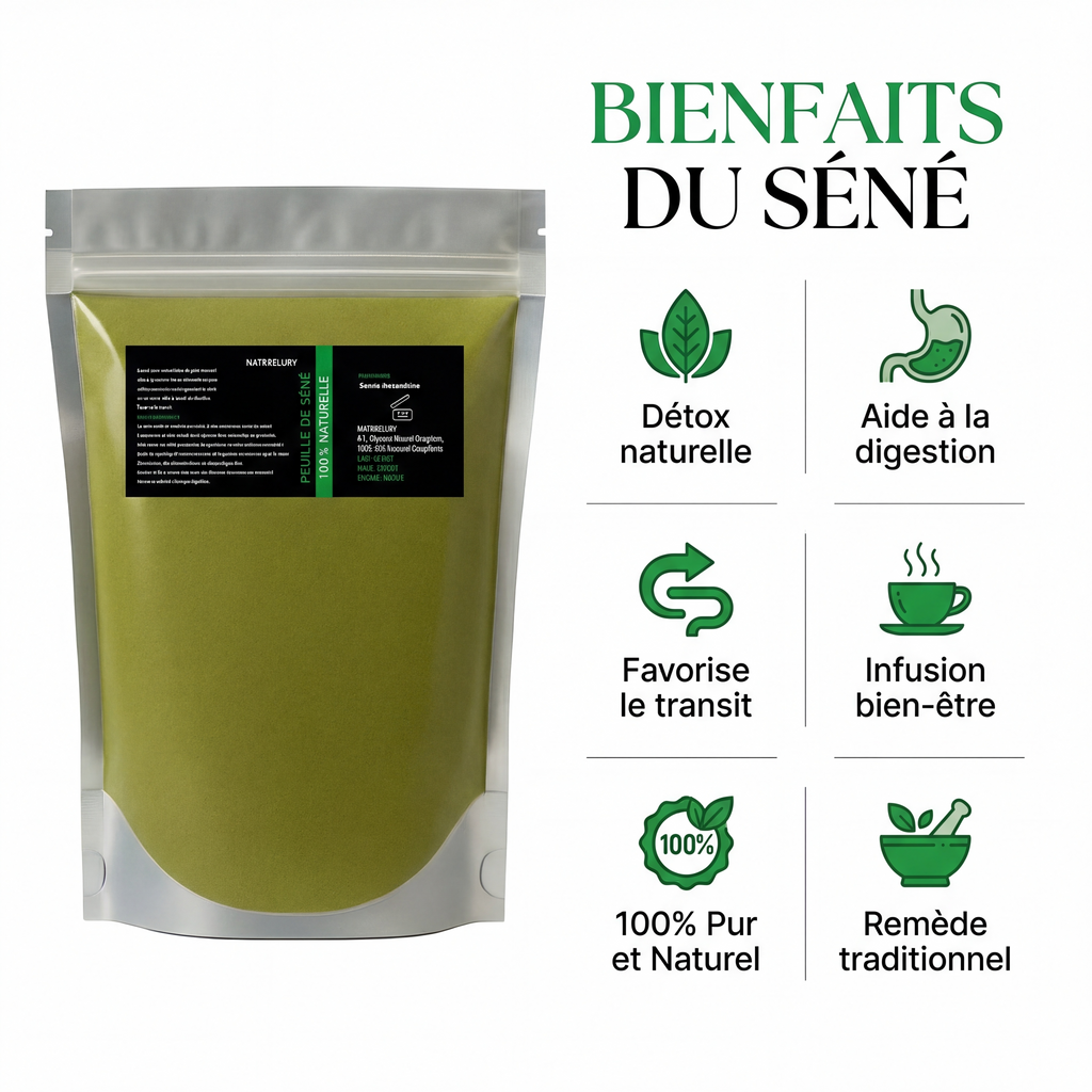 Feuilles de Séné en poudre (Sana Makki) 1 kg – 100% Naturel
