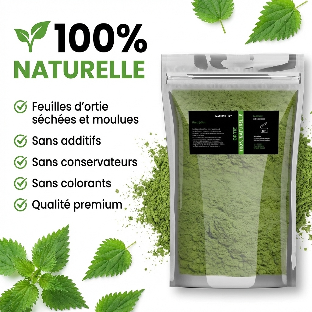 Poudre d’Ortie 1 kg - 100% Feuilles Moulues - Origine Maroc