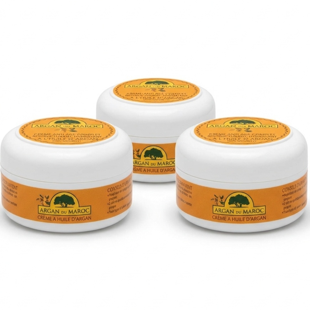 3 Argancremes aus Marokko Augen- und Gesichtskonturbehandlung Tag und Nacht 100 ml -10 %