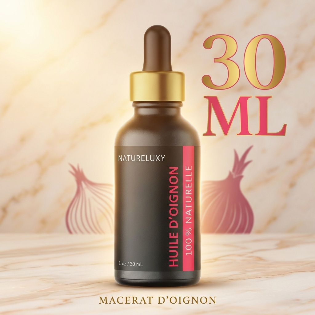 Huile d’Oignon 100% Naturelle 30 ml — Macérat huileux, Soin Cheveux & Cuir Chevelu