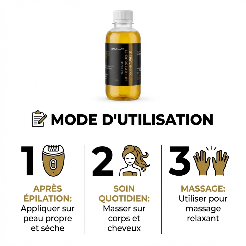 Huile de Souchet 500 mL 100% Naturelle – Macérat – Soin peau & cheveux