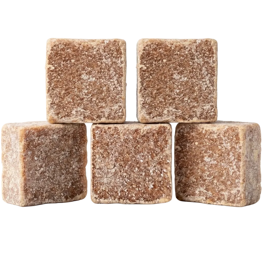 Lot de 5 carrés de musc ambré – parfum solide