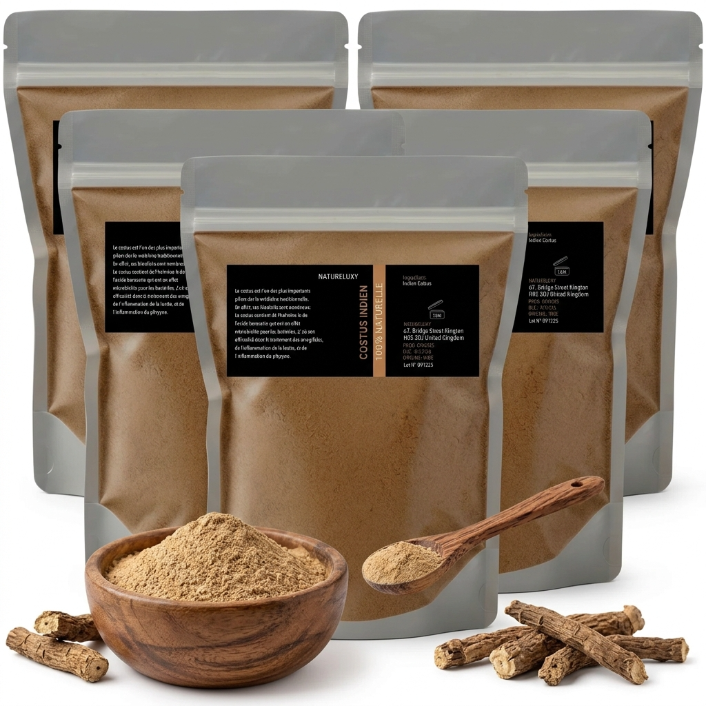 20 kg Costus Indien en Poudre 100% Naturel (Origine Inde) — Emballage 1 kg x20