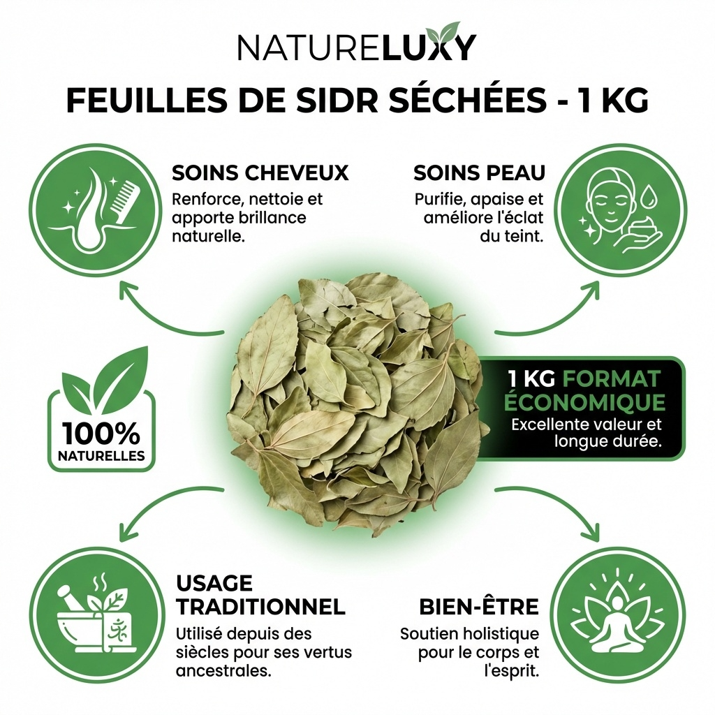 20Kg Feuille de Sidr (Jujubier) Naturelle