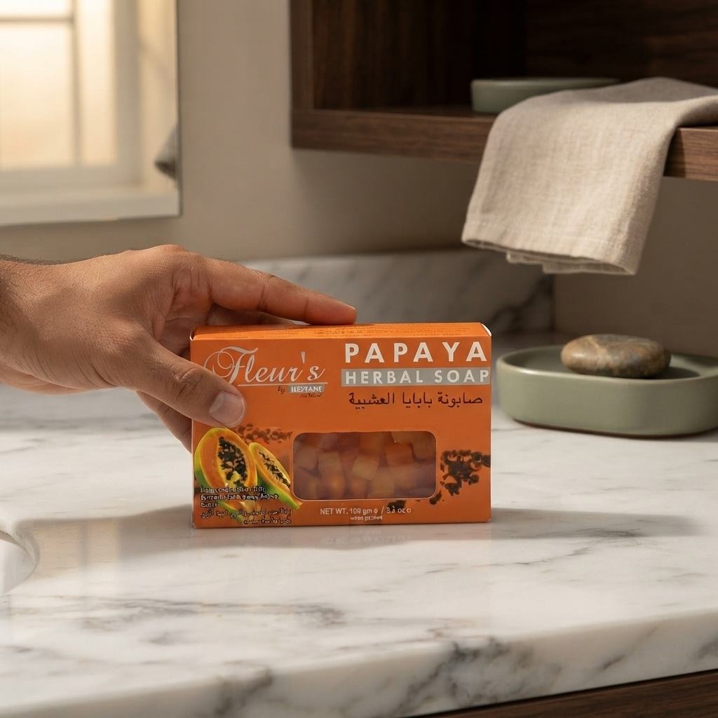 Savon à la Papaye Hemani 100 g - Savon Exfoliant