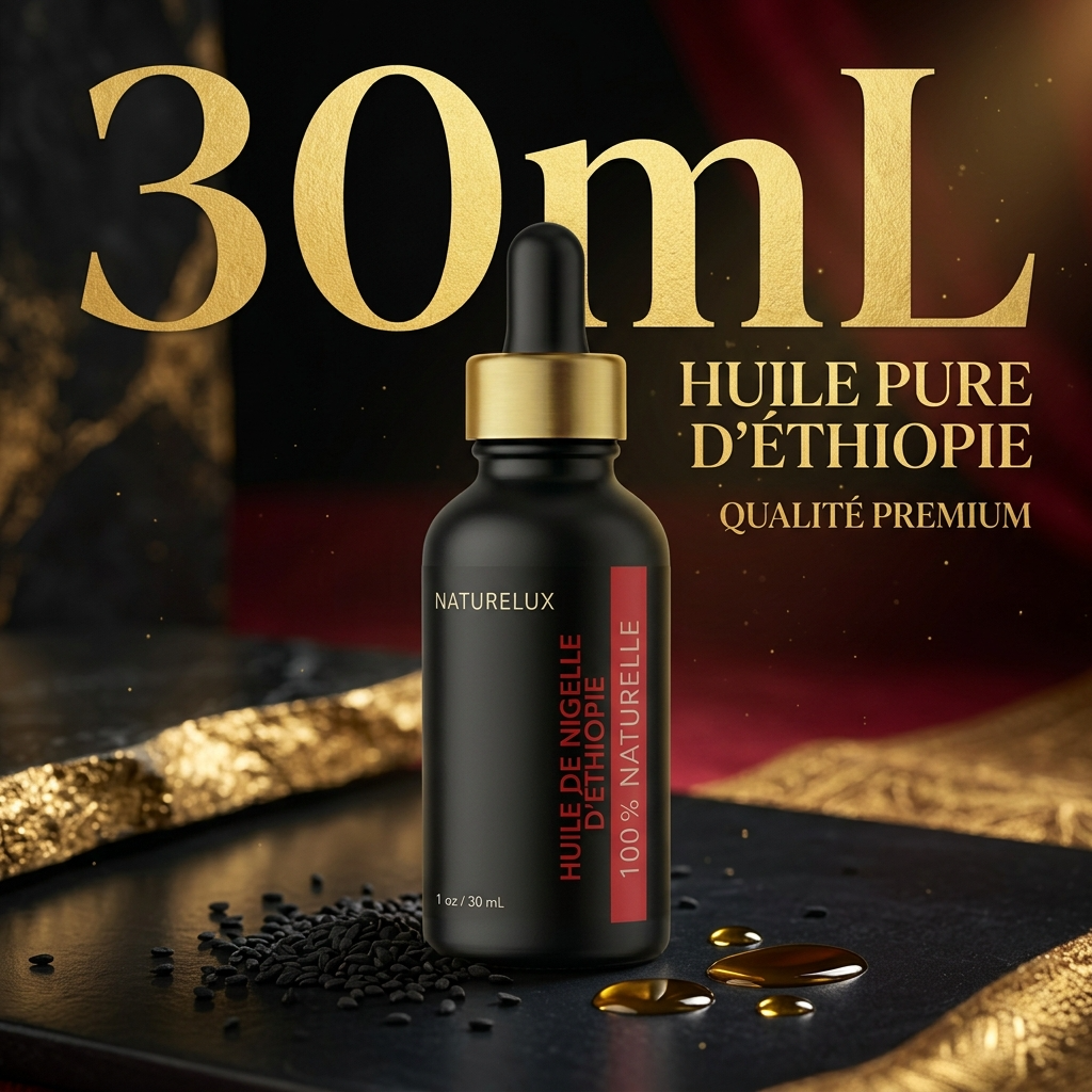 Huile de Nigelle d’Éthiopie 30 ml - Pipette Cheveux et Peau