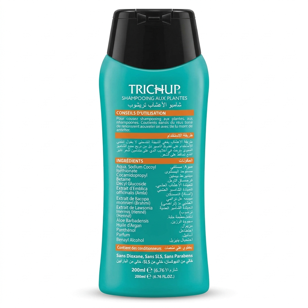 Lot de 3 Shampoings Trichup Anti-Chute Sans Sulfate Soin Indien 200 mL
