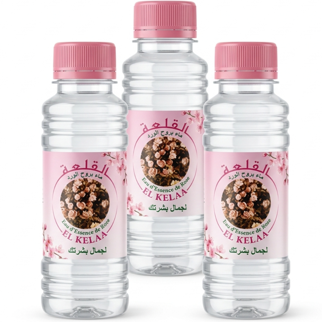 Lot de 3 Eau de Rose du Maroc 125 mL - Soin Visage Cheveux Brume - 375 mL