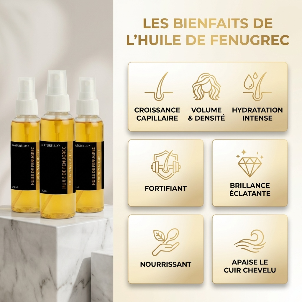 3 Huile de Fenugrec cosmétique 30mL Spray -10%