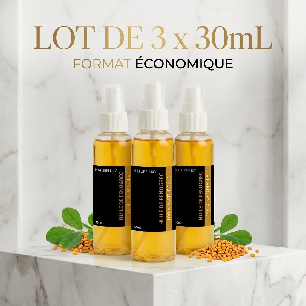 3 Huile de Fenugrec cosmétique 30mL Spray -10%