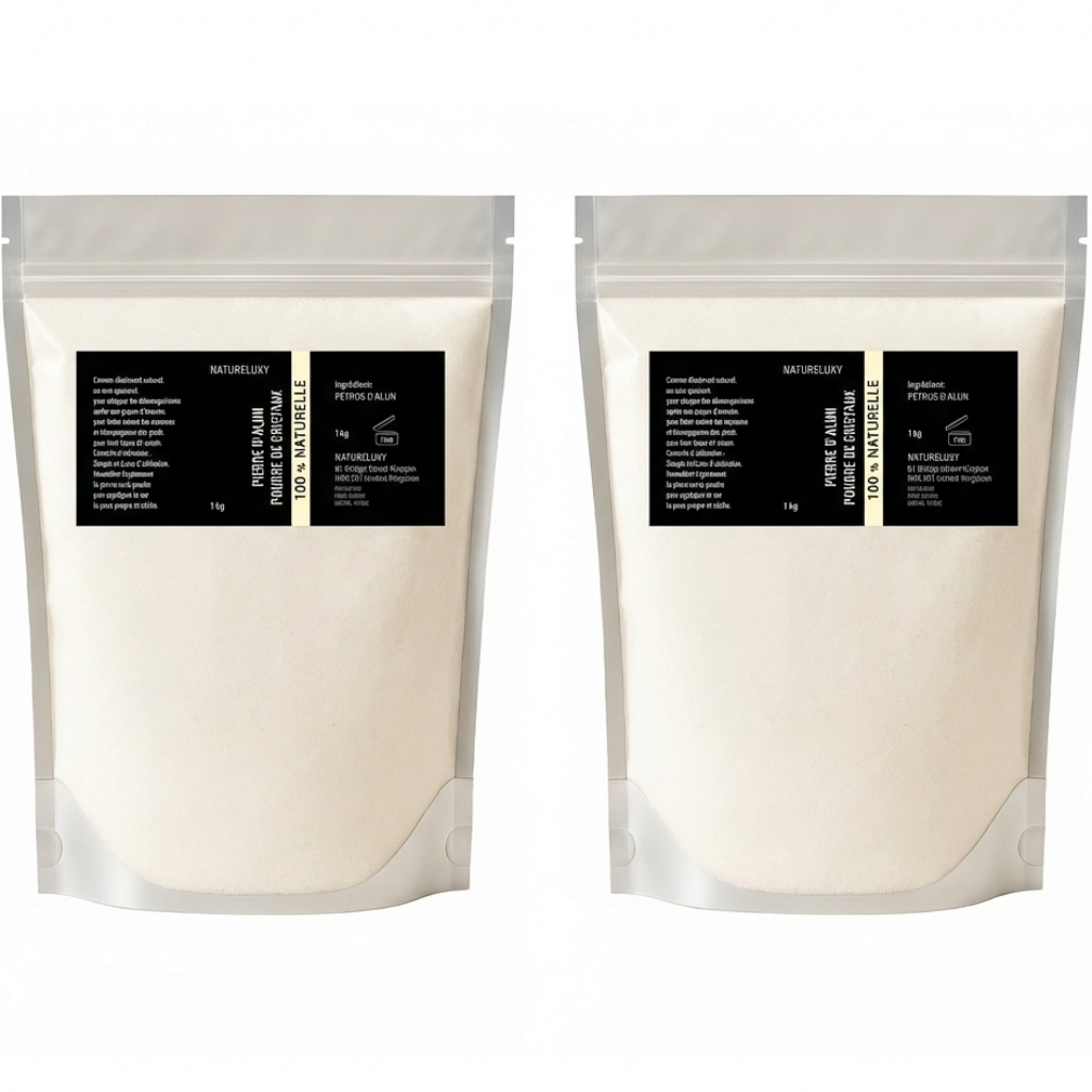2kg Pierre d'Alun en Poudre - Déodorant Naturel au Potassium Alum