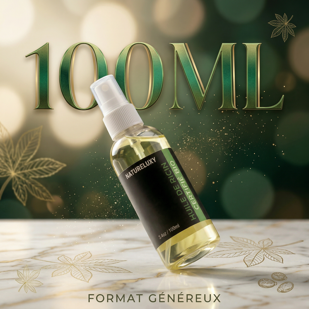 Huile de Ricin 100 ml - Spray Cheveux Ongles Peau