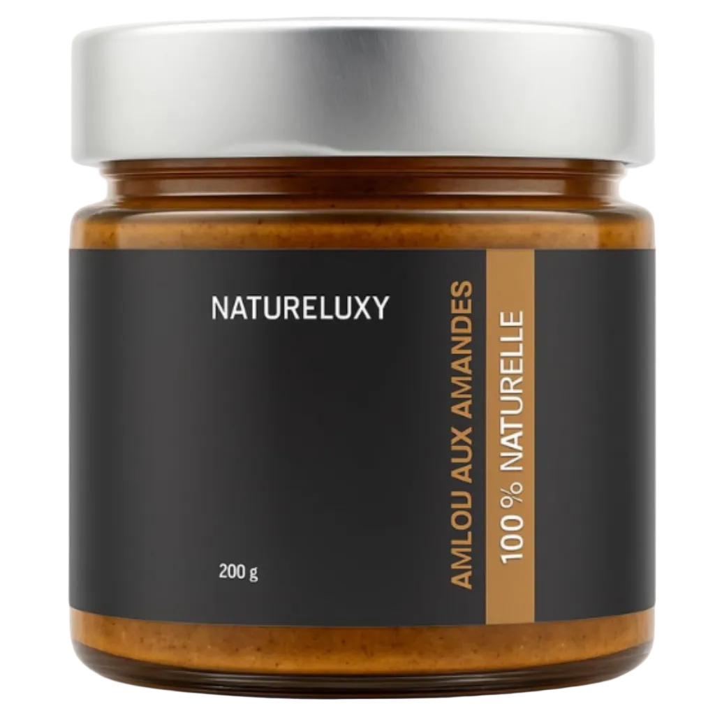 Amlou aux amandes 200 g – Pâte à tartiner marocaine (miel d’oranger & huile d’argan)